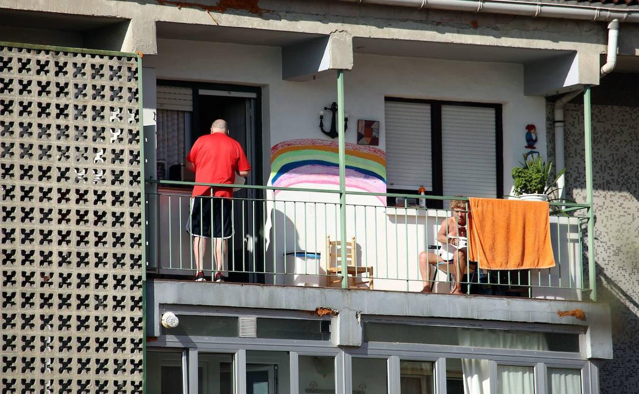 Balcón en el barrio de Altza.