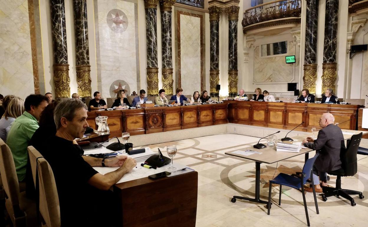 Imagen del salón de plenos en el debate sobre el Estado de la Ciudad.