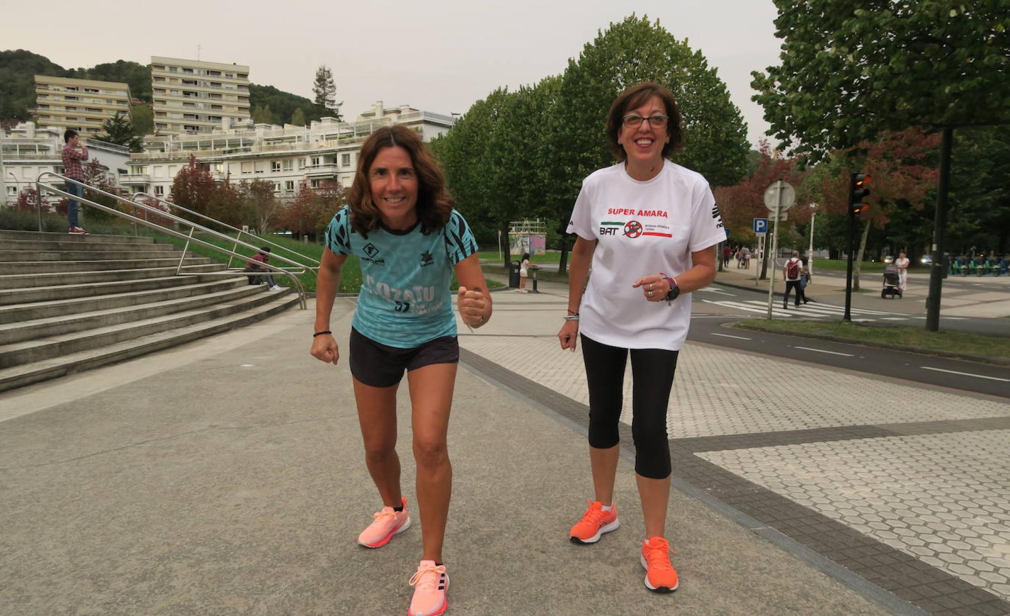 Loli Bernal y Virginia Egaña tomarán parte en la Behobia - San Sebastián de este año. 