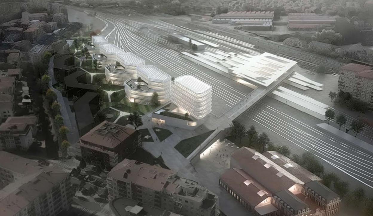 Infografía que recoge la ordenación planteada, aunque el Plan General no define volúmenes de edificios, fachadas, diseño de parques, etc.