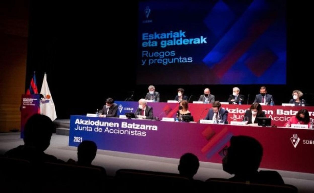 Junta de Accionistas del Eibar del 2021. 