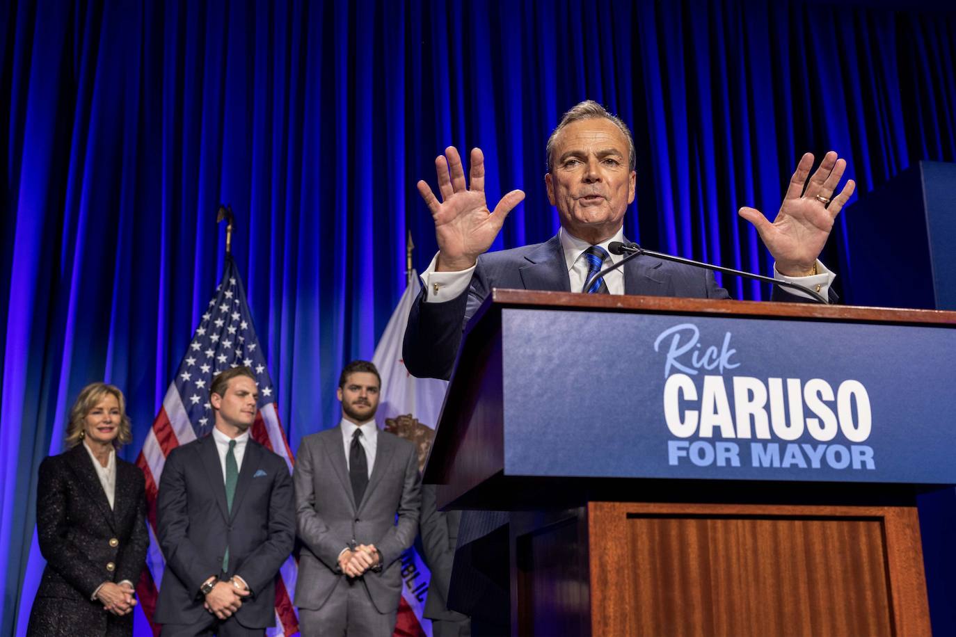 El candidato demócrata Rick Caruso, en Los Ángeles.