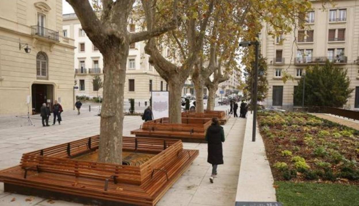 La Plaza de la Memoria, dedicada a las víctimas del terrorismo, ha sido inaugurada este jueves. 