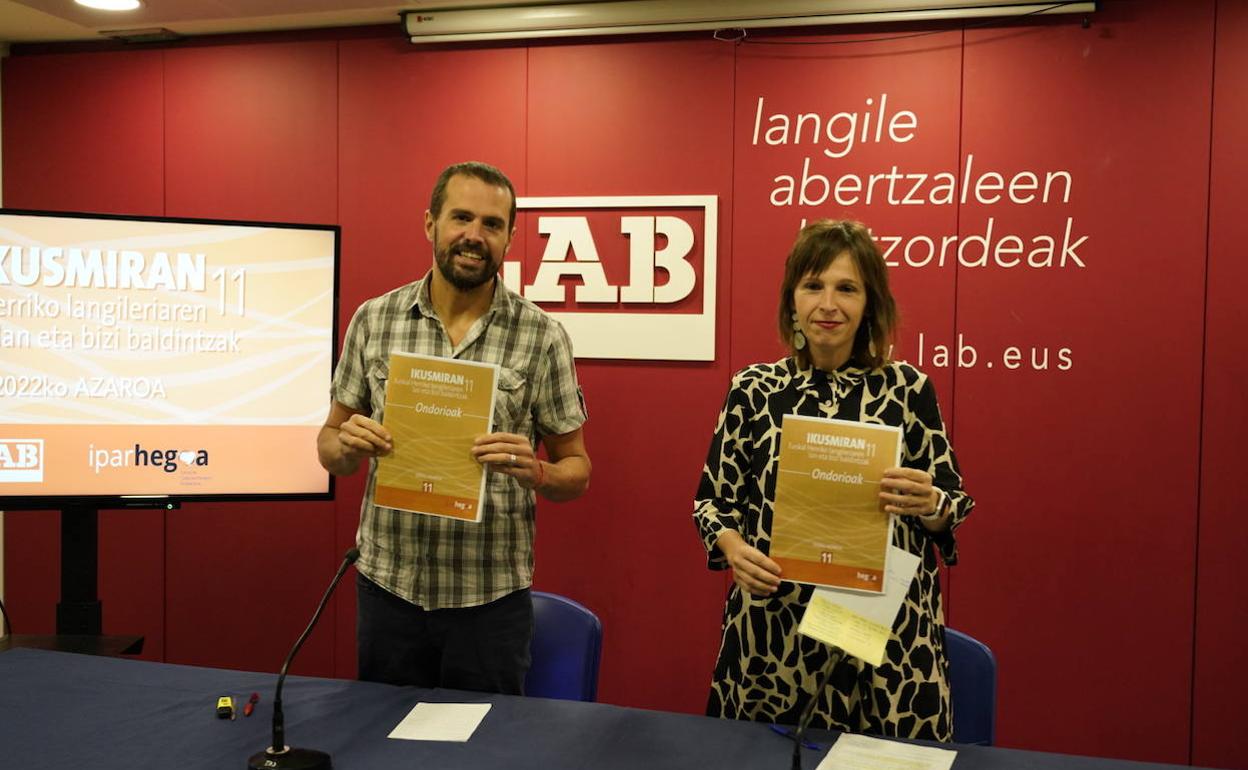 Igor Arroyo y Edurne Larrañaga presentado el informe.
