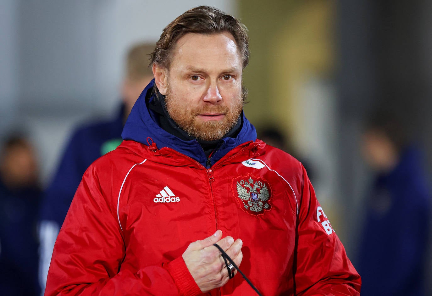 El exrealista Valeri Karpin, durante un entrenamiento de la selección de Rusia esta semana.