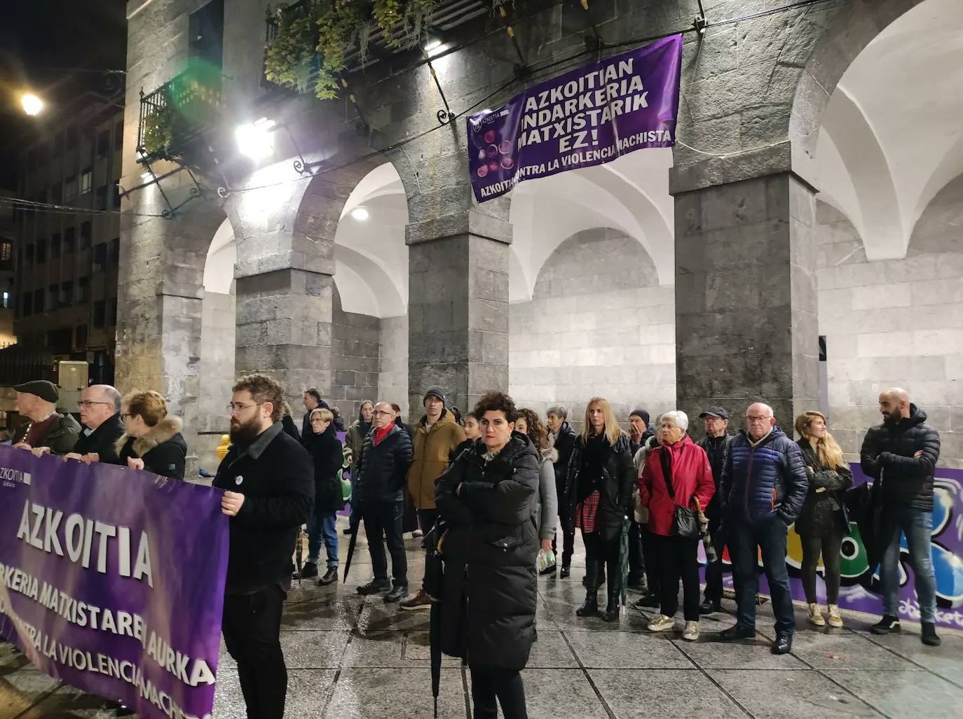 Concentración en Azkoitia. 