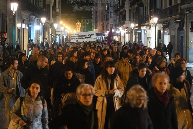 Manifestación en San Sebastián.