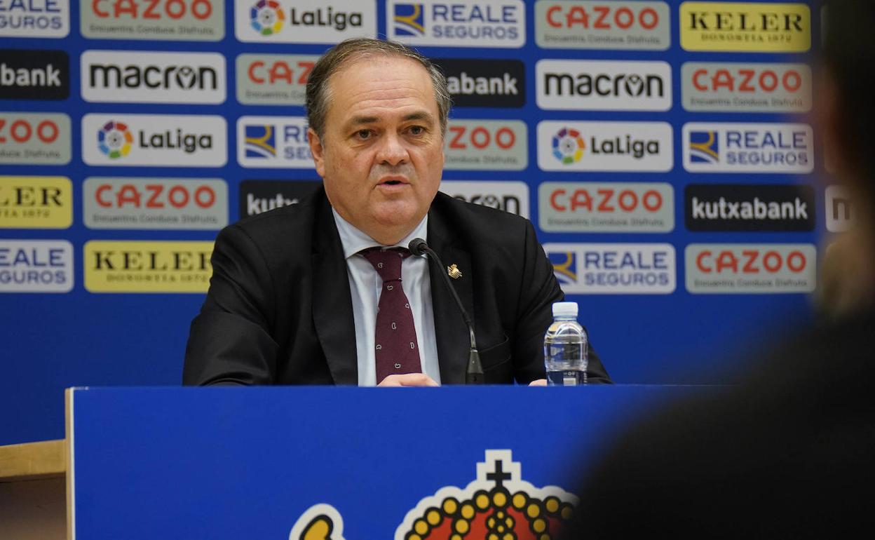 Jokin Aperribay, en rueda de prensa. 