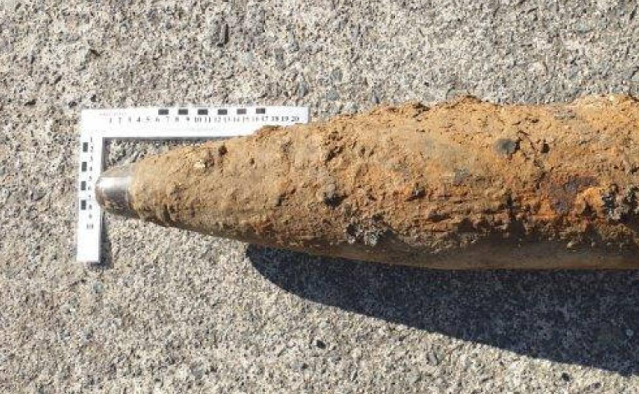 El obús de la Guerra Civil neutralizado por la Ertzaintza en Elgeta