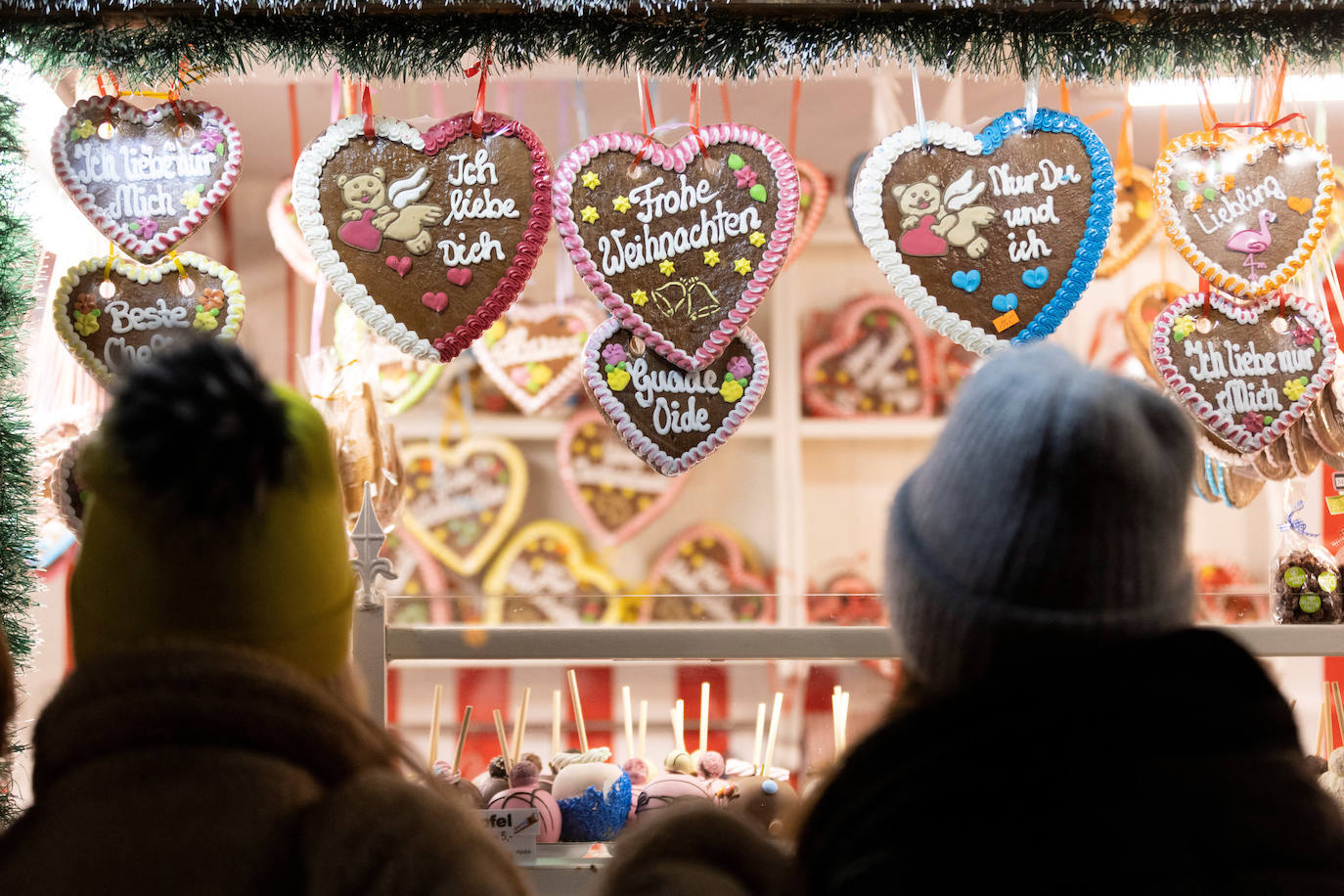 Mercado de Navidad en la plaza del Ayuntamiento de Viena.