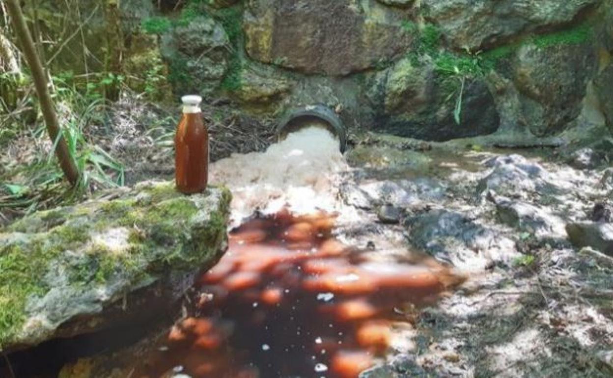 Imagen del vertido difundida en julio por grupos ecologistas.