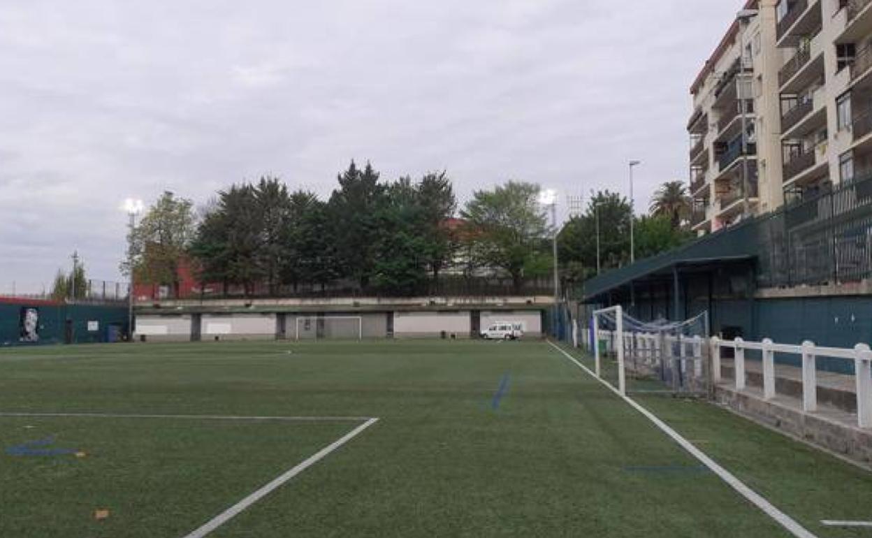 Imagen del campo de fútbol de Trintxerpe.
