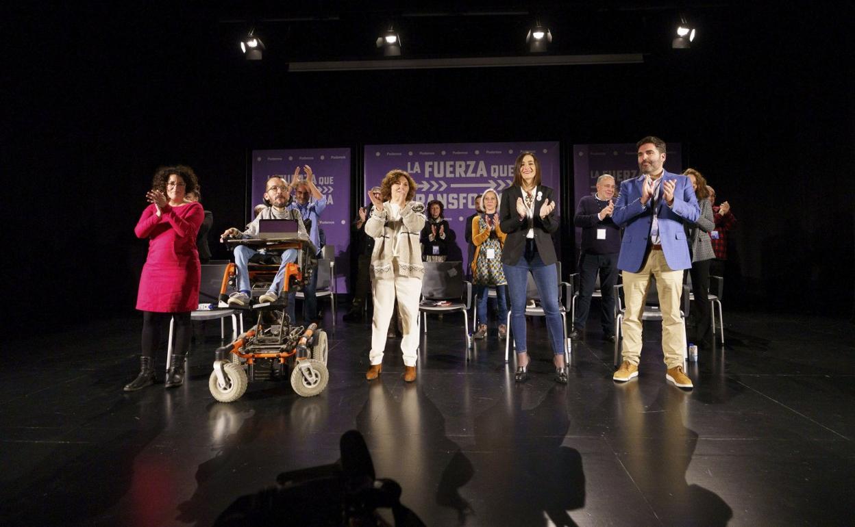 Acto de Podemos Euskadi en Vitoria este mes de diciembre con la presentación de candidatos a las alcaldías. 