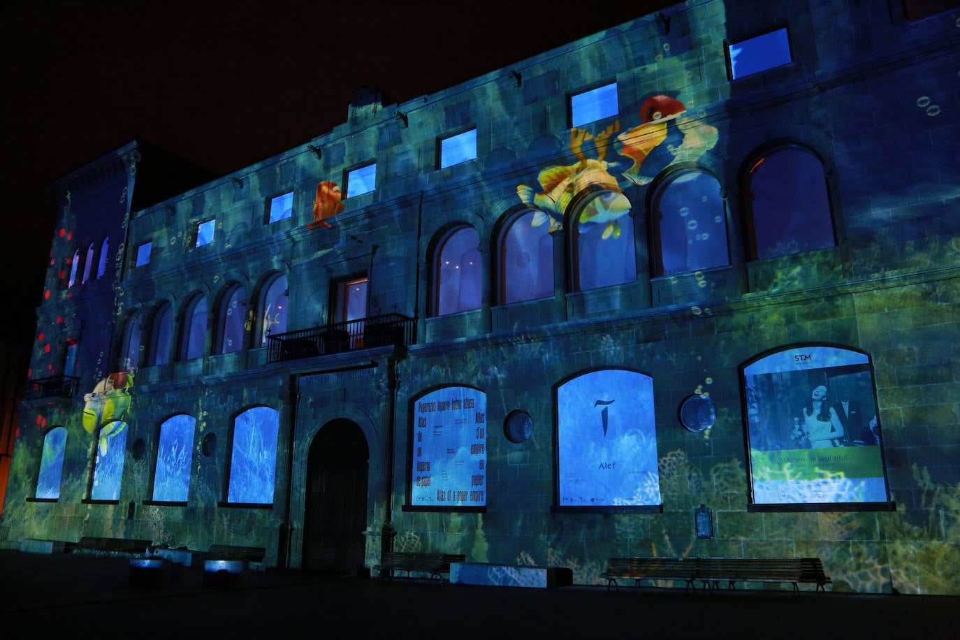 Fotos: El espectacular &#039;videomapping&#039;, de luz y sonido sobre la fachada de San Telmo