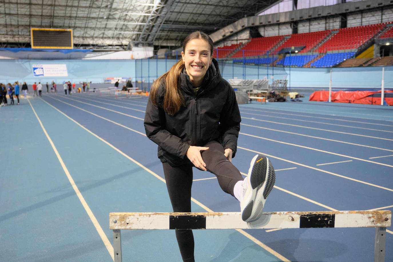 Teresa Errandonea en el Velódromo Antonio Elorza de San Sebastián