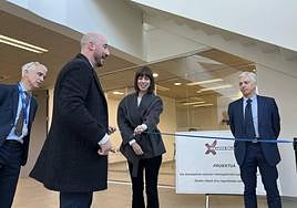 La ministra Morant en el acto de este jueves de Eibar