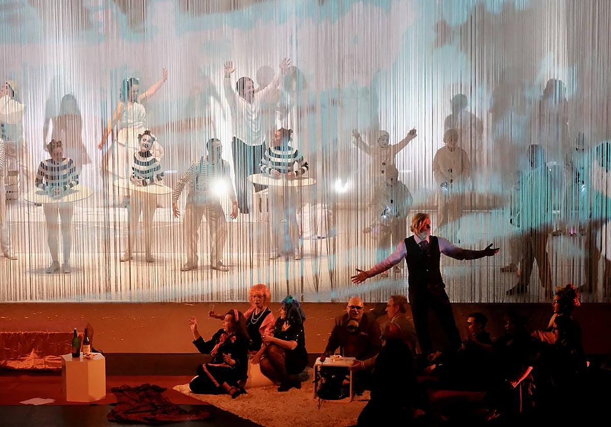 Un momento de la ópera Pagliacci, anoche en el Kursaal.