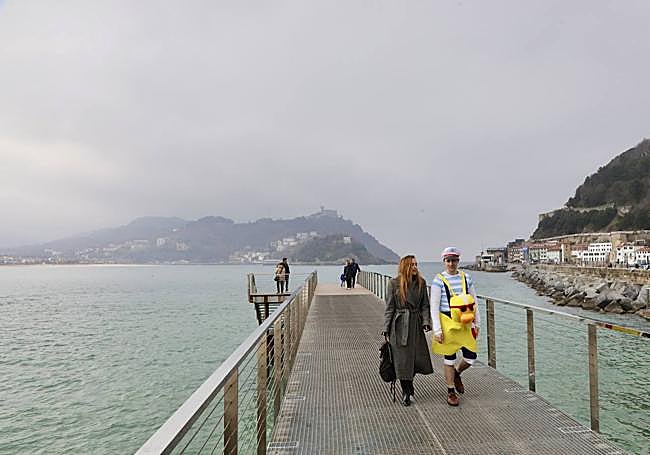 Aspecto de la zona del Náutico esta mañana en Donostia.