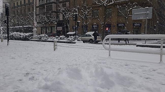 Imagen antes - Algunas zonas se acumuló gran cantidad de nieve
