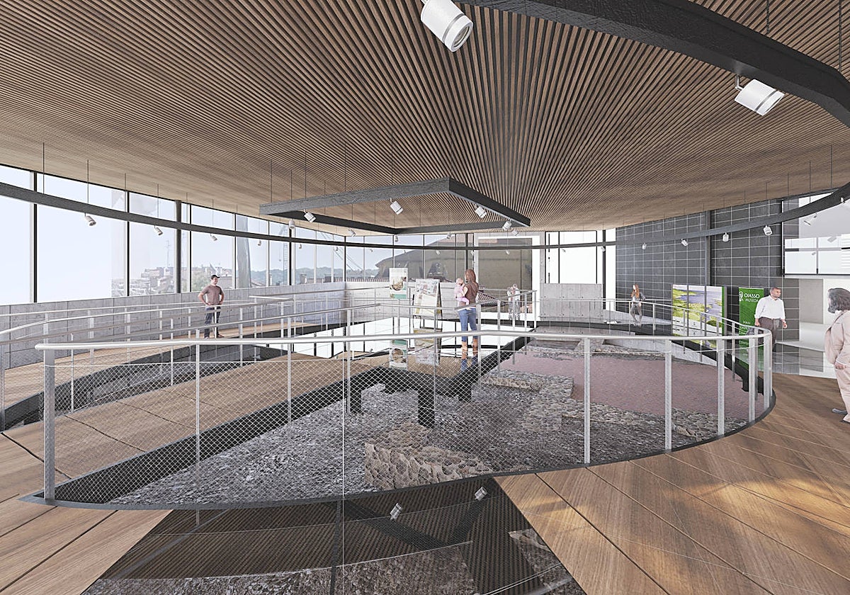 Infografía de la museización de las termas aprobada por el Gobierno local.