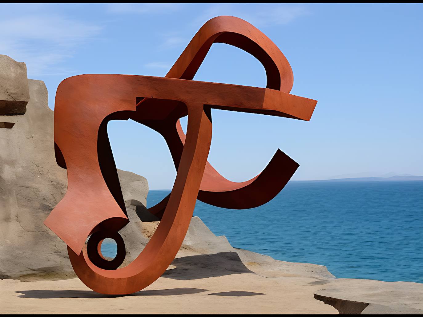 Varias versiones de cómo ve la inteligencia artificial la escultura del ilustre donostiarra