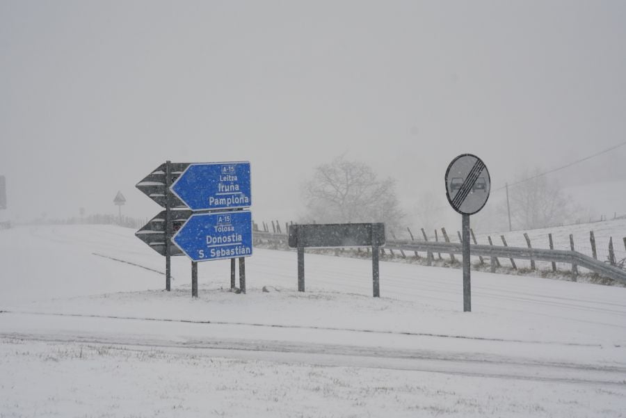 Nieve en Gipuzkoa: El manto blanco se extiende por el territorio