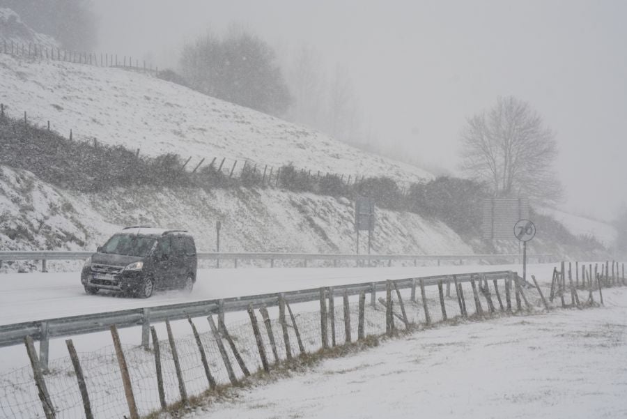 Nieve en Gipuzkoa: El manto blanco se extiende por el territorio