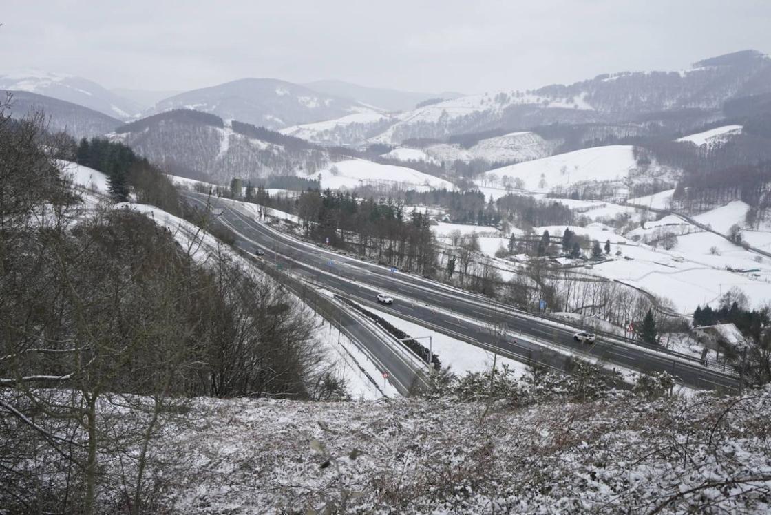 Imagen de la A15 desde la altura en Berastegi.