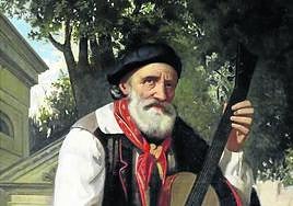 Retrato de Iparragirre, obra de Antonio María Lecuona, recogido en el extenso catálogo dedicado al mismo en la web municipal.