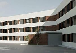 Infografía del aspecto que podría tener el clausurado colegio tras su reforma para construir los apartamentos proyectados.