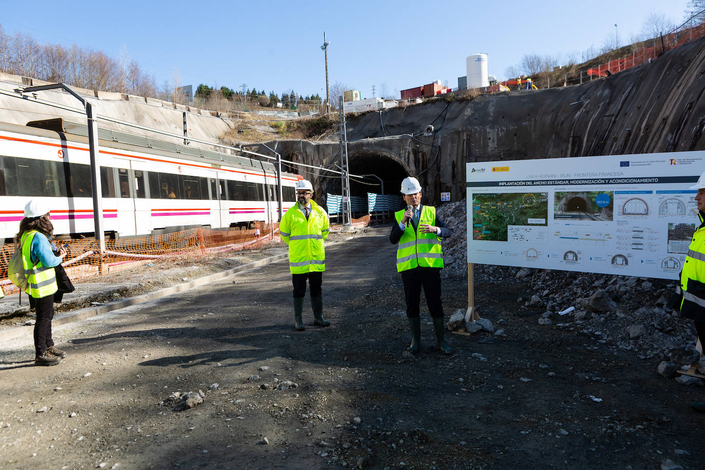 Así van las obras del TAV en Gaintxurizketa