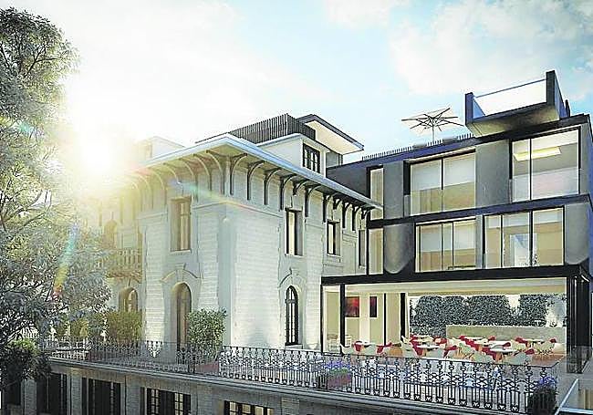 Fotomontaje del hotel de la cadena Nobu en la villa Vista Eder.