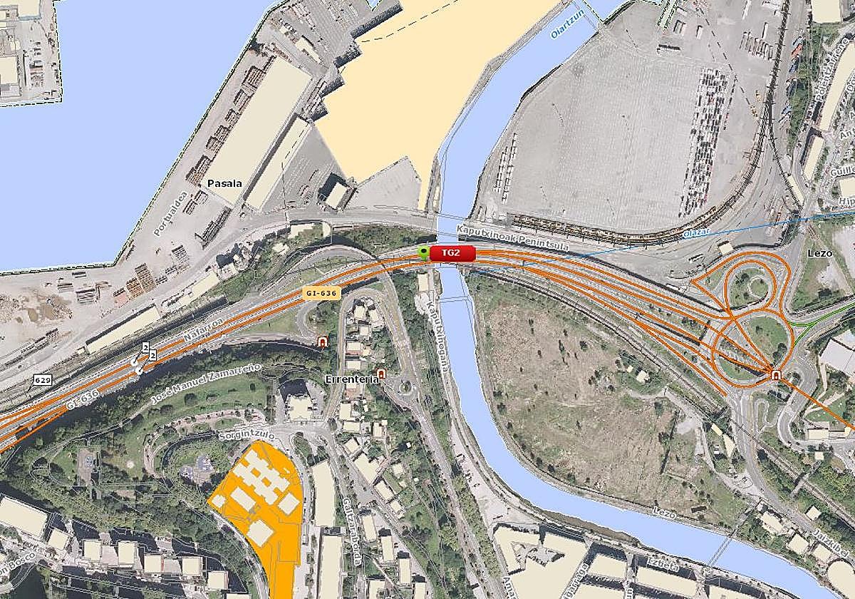 Finalizan las retenciones en la GI-636 a la altura de Errenteria por una colisión sin heridos de tres vehículos