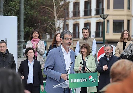 Goia, en un acto electoral este sábado en Donostia