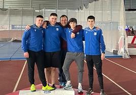 Sukia, Cendón, López, Naldaiz y Etxebeste en Salamanca.