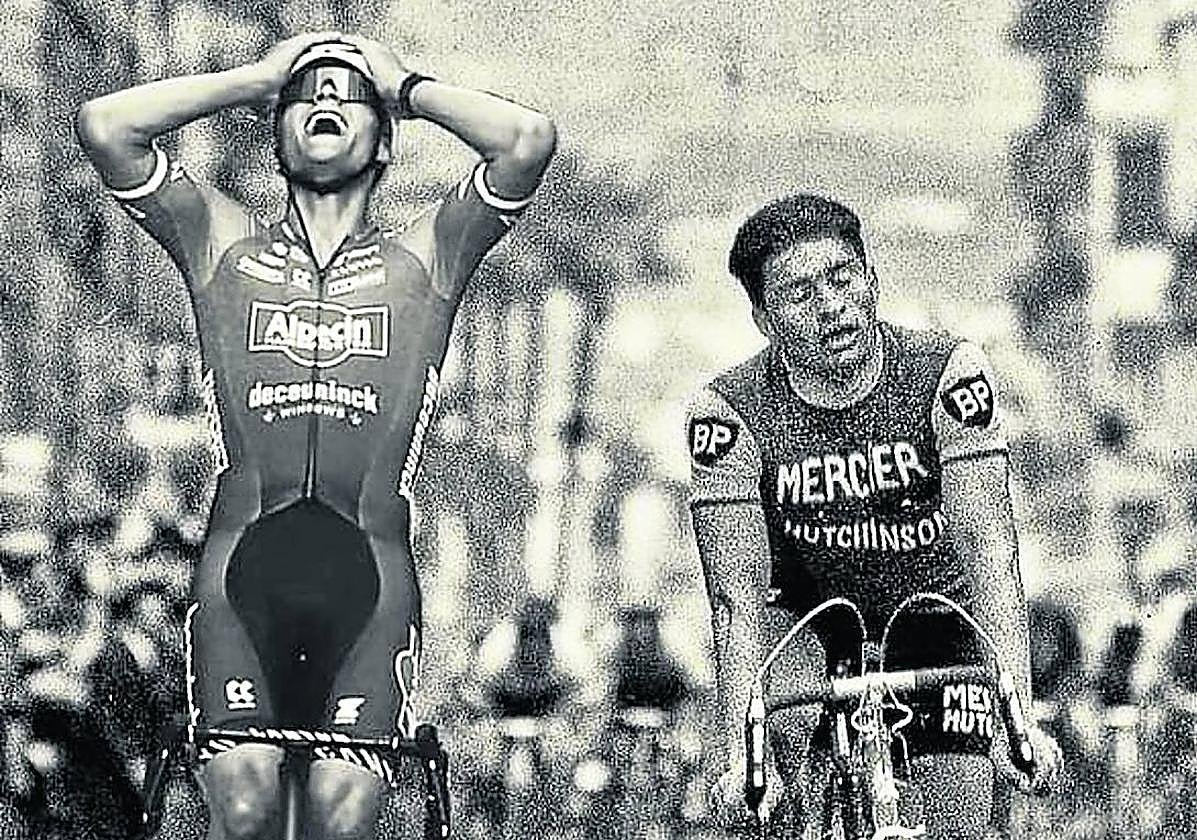 Fotomontaje que circula por internet con Van der Poel y Poulidor.