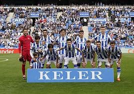 Once titular de la Real en su partido ante el Elche.
