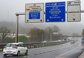 La N-I a su paso por Andoain.