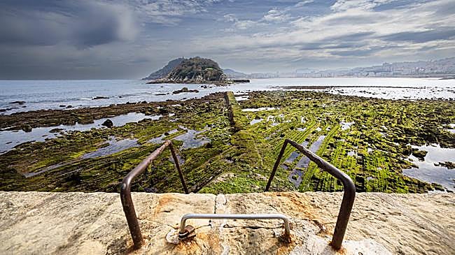 Imagen antes - Bajamar y pleamar desde Ondarreta.
