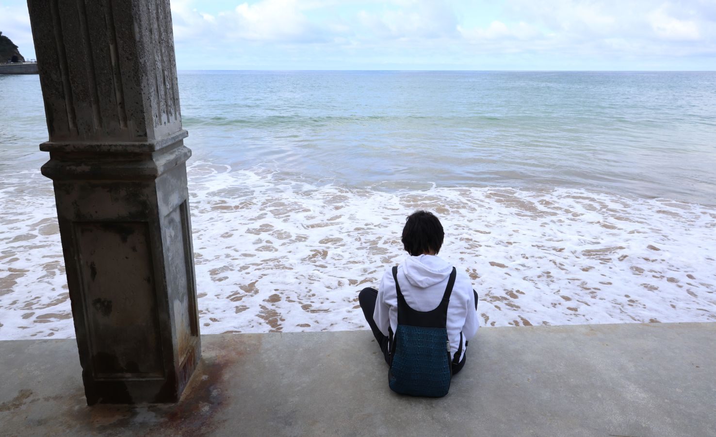 El mar se &#039;traga&#039; la playa de Zarautz