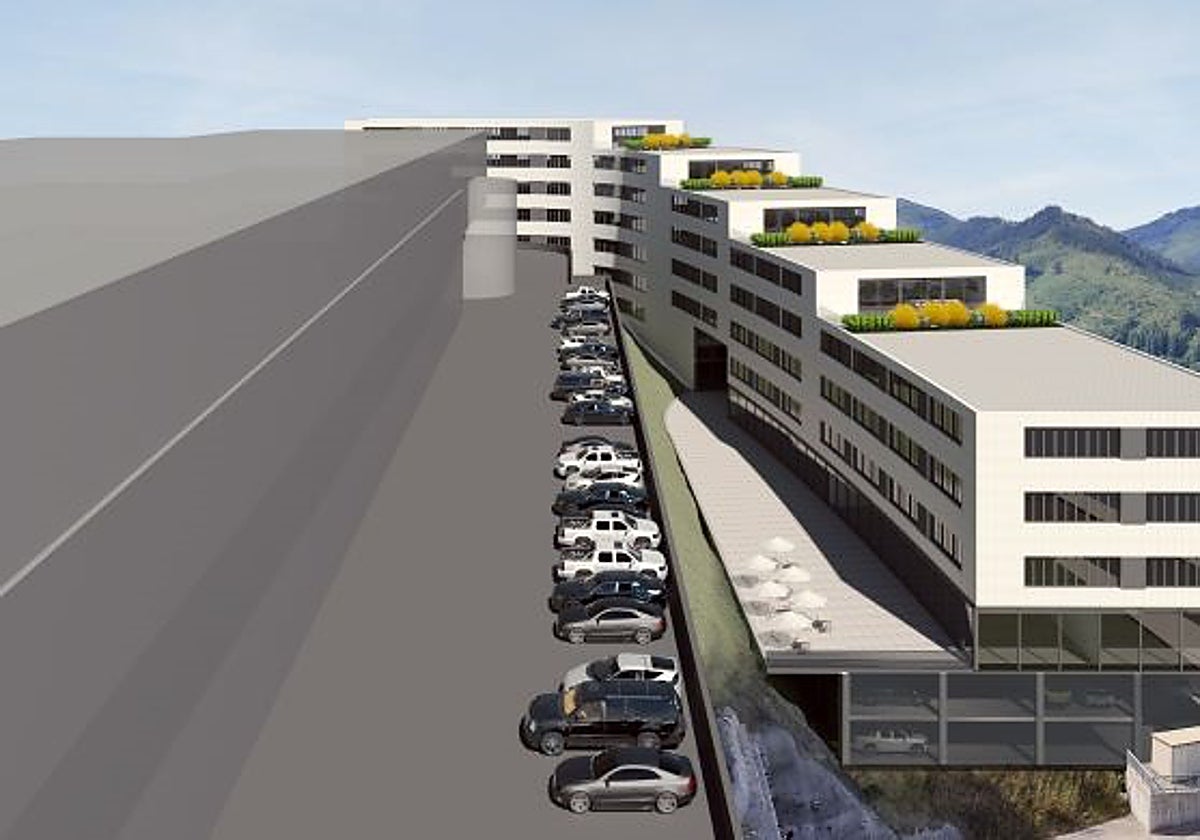 Edificio de Sprilur proyectado en el polígono Erisono de Eibar.