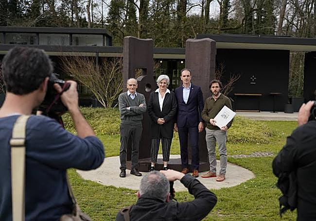 Ignacio Chillida, Marta Casares, Ander Aizpurua y Alberto Cobo, en la presentación del volumen.