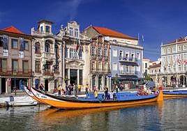 Canal central en Aveiro.