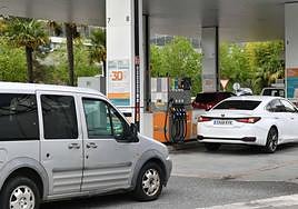 Una estación de servicio en Donostia.