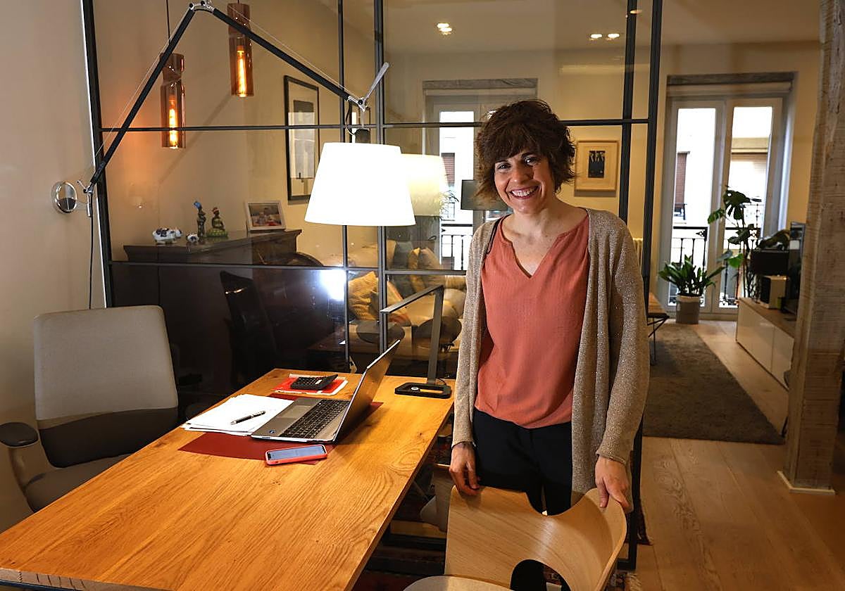 Nerea Barreiro, en su casa.