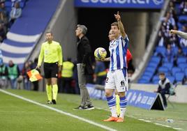 Aihen Muñoz, jugador de la Real Sociedad.