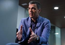 Pedro Sánchez, durante la entrevista concedida a El Diario Vasco