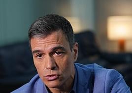 El presidente del Gobierno, Pedro Sánchez, durante la entrevista.
