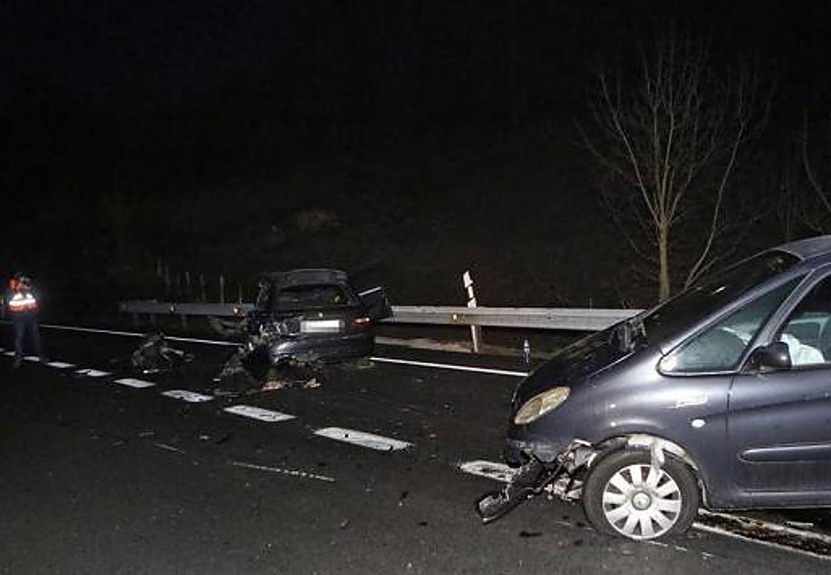 Estado de varios de los vehículos accidentados en enero de 2020 en la N-121-A.