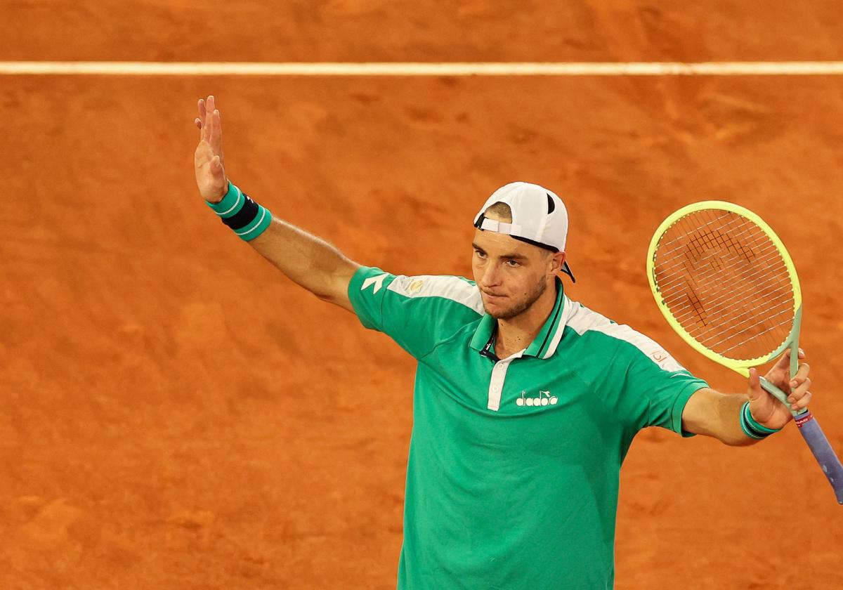 Jan-Lennard Struff, tras vencer a Karatsev en la semifinal de Madrid.